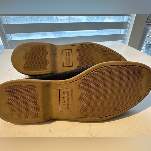 Brunello Cucinelli mid top desert boots in Navy Suede - Picture 5 of 8